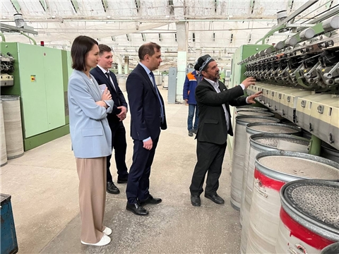 Посещение ткацкого комбината Республики Таджикистан ЗАО «Нассоч»