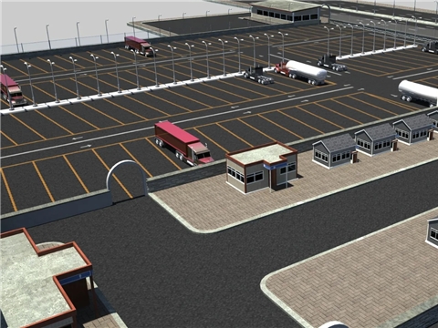 Размещение стоянок товарных транспортных средств